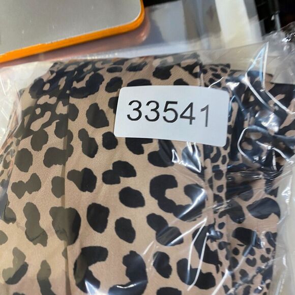 Jessica London Dress Women 26W Plus Black Animal Print Shift Short Button Up - Picture 7 of 7